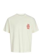 Jack & J S Jorargos Back Print Tee Ss Cn Styd Aw25 Kräm