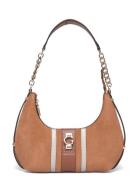 GUESS Erenia Top Zip Shoulder Bag Brun