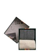GANT Houndstooth Pattern Socks 2-P Gb Beige