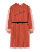 THE ANIMALS OBSERVATORY Tulle Tortoise Kid Midi Dress Red Röd
