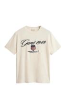 GANT Graphic Ss T-Shirt Kräm