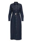 ONLY Onlcamomile Ls Dnm Dress Bf Mae Marinblå