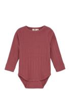 En Fant Body Ls Pointelle Rosa