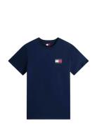 Tommy Jeans Tjm Slim Essential Flag Tee Ext Marinblå