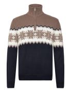 Lindbergh Jacquard Half Zip Christmas Knit Multi/patterned