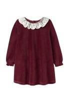 Name It Nmfroxy Ls Vel Dress Burgundy