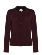 Newhouse Sarah Merino Cardigan Burgundy