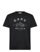GANT Graphic Ss T-Shirt Svart