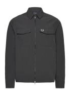 Fred Perry Zip Through Overshirt Grå