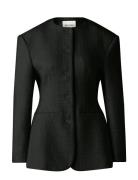 Malina Carol Fitted Round Neck Blazer Svart