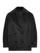 French Connection Adele Wool Pea Coat Grå