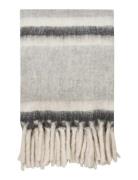 House Nordic Jorun - Plaid, Wool Mix, Grey/White, 130X170 Cm Grå