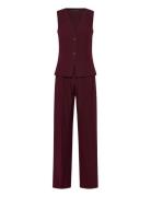 Mango Long Suit-Style Jumpsuit Röd
