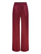Mango Satin Wide-Leg Trousers Röd