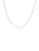 Pilgrim Maja Crystal Multi Drops Necklace Silver-Plated Silver