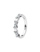 Pandora Bow Sterling Silver Ring With Clear Cubic Zirconia Silver