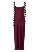 Gina Tricot Cowl Neck Dress Burgundy