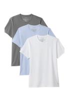 Calvin Klein S/S Crew Neck 3Pk Vit