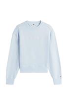 Tommy Hilfiger Script Reg Pique Swtshrt Blå