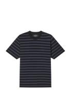 Mads Nørgaard Cotton Jersey Stripe Frode Tee Svart