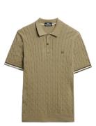 Superdry Knitted Texture S/S Polo Grön