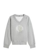 Tommy Hilfiger Varsity V-Nk Fleece Swtsrt Grå