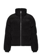 Calvin Klein Aop Mid Weight Down Puffer Jacke Svart