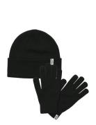 Jack & J S Jaccooper Beanie And Gloves Giftbox Svart