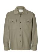 Selected Slholiver Sweat Overshirt Noos Khaki Green