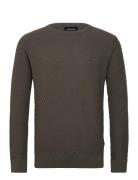 Lindbergh Cable Knit Jumper Khaki Green