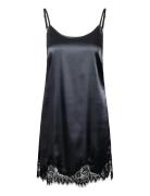 NOISY MAY Nmceleste S/L Satin Lace Short Dress Blå