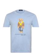 Polo Ralph Lauren Custom Slim Fit Polo Bear T-Shirt Blå