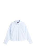 Tommy Jeans Tjw Reg Crop Stripe Poplin Shirt Blå