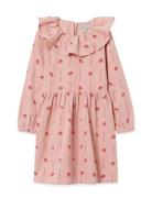 Garbo&Friends Micro Corduroy Long Sleeve Dress Rosa