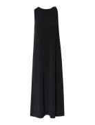 Calvin Klein Sl Refined Jersey Hardware Dress Svart