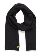 Lyle & Scott Lambswool Ribbed Scarf Grå