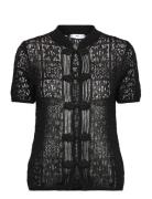 Mango Crochet Cardigan With Toggle Buttons Svart