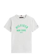 Tommy Hilfiger Curved Hilfiger Graphic Tee Ss Grå