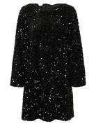 Vero Moda Vmetta Ls Boatneck Short Dress Jrs Prm Svart