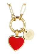 Bud To Rose Noble Heart Necklace Black/Gold Guld