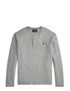Polo Ralph Lauren Slub Jersey Henley Shirt Grå