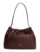 Tommy Hilfiger Soft Leather Shoulder Bag Brun