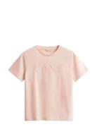 GANT Reg Tonal Graphic Ss T-Shirt Rosa