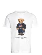 Ralph Lauren Kids Polo Bear Cotton Jersey Tee Vit
