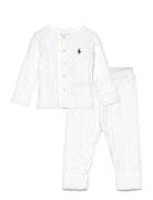 Ralph Lauren Kids 20/2 Cotton-Cbl Swtr Set-St-Jmt Vit