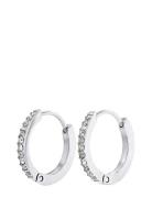 Timi Of Sweden Nilea - Crystal Hoop Earrings Stainless Steel Silver