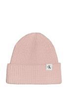 Calvin Klein Monogram Rib Beanie Rosa