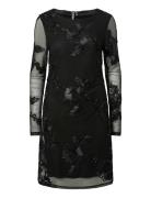 Pieces Pcoffia Ls O-Neck Short Dress Jrs D2D Svart