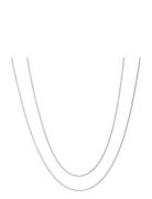 Timi Of Sweden Silvia - Double Snake Chain Necklace Stainless Ste Silv...