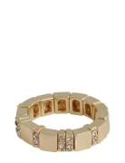 SNÖ Of Sweden Brick Small Elastic Crystal Ring G/Clear - Guld